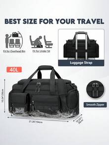 NEWHEY 40L/55L Große Kapazität Reisetasche, Herren wasserdichte Wochenendtasche mit Schuhfach und Nasswäsche-Tasche, Damen Sporttasche, Handgepäck Übernachtungs-Rucksack - Verschiedenfarbig - Übersicht 7
