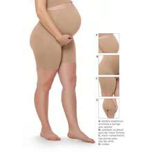 KIT 2 Bermudas Gestante Maternidade Sem Costura Zee Rucci Lingerie Gravida - 1PRETO+ 1BEGE - Visão 4