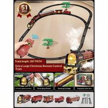 Don't Miss It! Creative Remote - Controlled Electric Toys With Flexible Operation, Inspiring Boundless Imagination. 9064B - 1 Vintage - Style Steam Spray Train Gift Box - Red - View 3