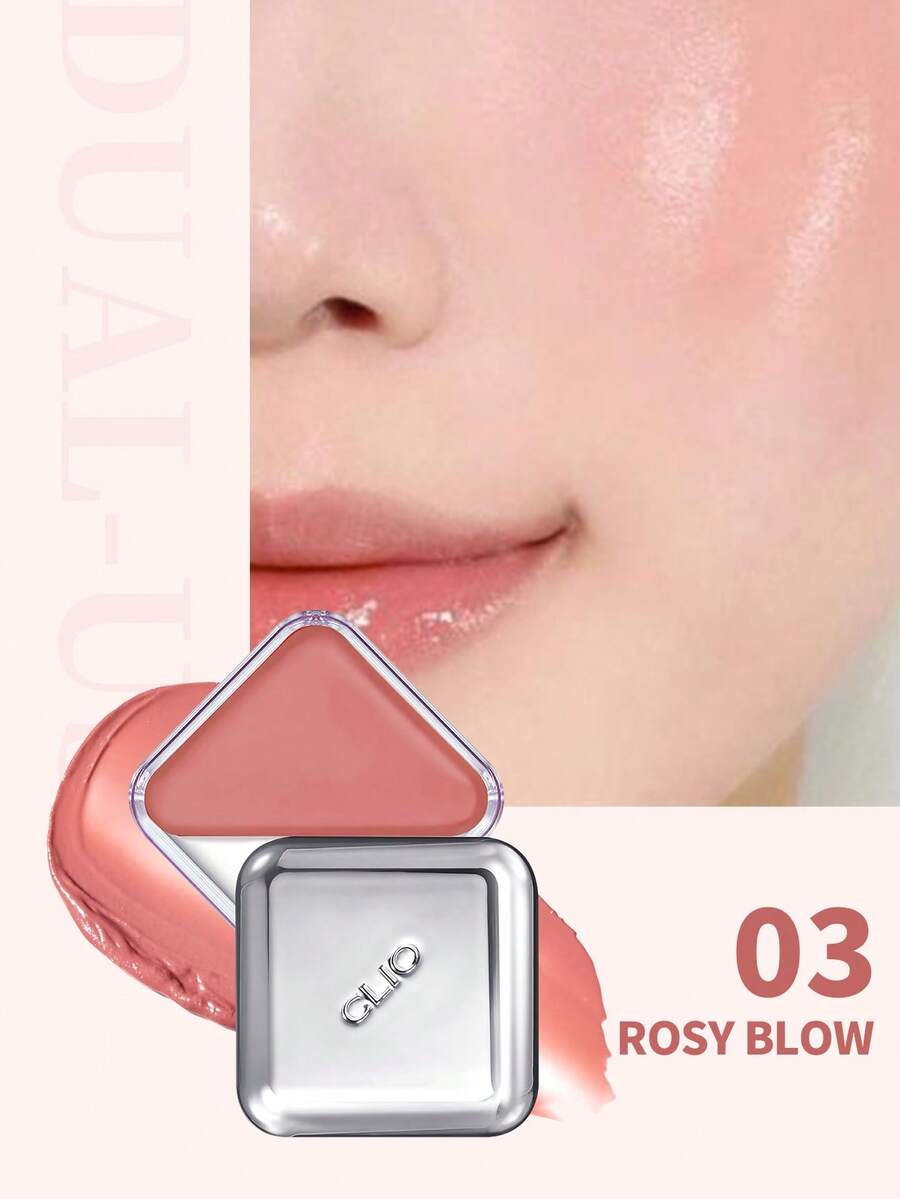 CLIO Essential Lipcheek Tap #03 Rose Mist 1盒 4.5g,水潤保濕多功能潤唇頰彩膏,冷調柔和玫瑰色,適合氛圍感妝容,頰部與唇部雙用,便攜日常彩妝 - 03 玫瑰薄霧 - 查看 1