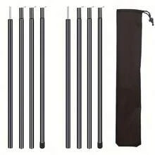 2pcs/Set 2m Telescopic Awning Poles, Adjustable Portable Tent Replacement Support Poles, Suitable For Outdoor Camping And Hiking - Black - View 9