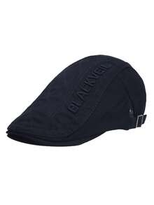 British Vintage Beret Men's Casual Flat Cap Newsboy Cap With 3D Embroidery - BLACKVEIL - View 5