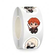 Warner Bros 500pcs/Roll Official "Harry Potter" Roll Stickers, Cute Cartoon Anime Stickers, Suitable For DIY Scrapbook Notebook Decoration, Perfect Birthday Gift - Party Gift - Holiday Gift - Back To School Gift - Multicolor - View 2