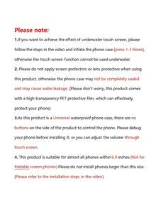 15M IPX8 Waterproof Phone Case, Underwater Touch Screen Universal Phone Pouch, HD Anti-Fog Protective Cover For 6.9" Smartphones, Ideal For Swimming Diving Beach - Multicolor - View 5