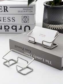 1pc Iron Art Bracket Slouchy Person Desktop Metal Rack Dual-Use Creative Business Card Holder Multi-Function Storage Rack - A - View 4
