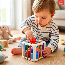Sensory Educational Cube Kit For Babies Geometric Shapes Castela - Multicolor - Ver 9
