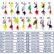 Fishing Spinner Lure Set, 16 Pcs Assorted Metal Spoon Spinners With Zippered Storage Case For Bass Trout Panfish - 16pcs - View 2