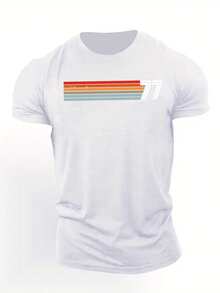 Men'S Summer T-Shirt With Short Sleeves From 1977 Retro Collection - 白色 - 查看 1