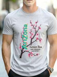 Men'S Tee Featuring Arizona Green Tea Design - 2026 Everyday Apparel BK5M - Light Grey - View 1