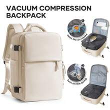 Floless Ba lô du lịch đựng laptop có thể gập lại, được hãng hàng không chấp thuận, túi du lịch unisex, ba lô du lịch có thể nén, ba lô công sở đựng laptop 14 inch, túi chống thấm nước dung tích lớn. - Xám - Xem 17