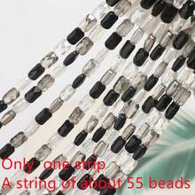 1 String Of Approx. 55pcs 4*7mm Grid Rectangular Colored Glass Beads DIY Jewelry Accessories Holiday Gift Shoes Clothing Accessories Phone Keychain Car Pendant Making Material - 4*7mm Long Grid - View 11