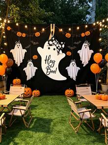 [3D] 3D Halloween Door Decor, Door Hanging Decoration, Front Door Decoration, Wooden Halloween Sign, Halloween Front Door Decor, Halloween Themed Autumn Wreath, Front Door Ornament, Porch Decor, Outdoor Sign - White Ghost - View 8
