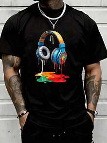 Men T-Shirts - Hitam - View 1
