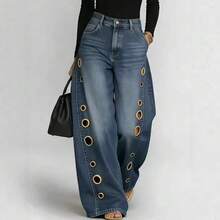 Women Jeans - 復古藍 - 查看 7