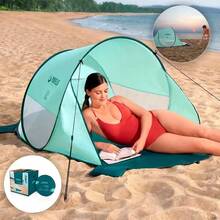 2 Person Dome Beach Tent With UV Protection - Mint Blue - View 3