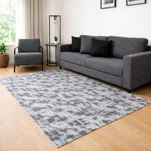 Jacquard Rug 3.00 M X 2.00 M Non-Slip Geometric Living Room Office Bedroom - 黑色巴黎 - 查看 2