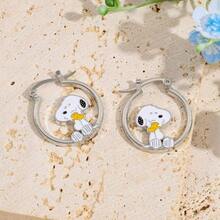 1 Pair Snoopy Cartoon Cute New Fashion Sweet Puppy Decor, Suitable As Small Gifts For Fans, Family And Friends - Multicolor - View 6