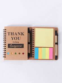 1/5/10 Set Spiral Bound Notebook Set (Includes Pen), Employee Appreciation Gift, Teacher Appreciation Gift, Journal With Inspirational Pen And Sticky Notes, Ballpoint Pen Set, Christmas Gift, Suitable For Volunteers, Teachers, Nurses, Team Building, Birthday, Retirement, Christmas Gift For Employees, Teachers, Office Gift And Back To School Gift. - Multicolor - View 9