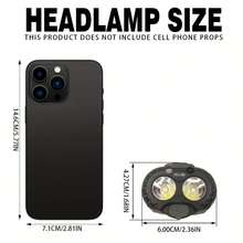 2 piezas Faros LED de alta luminosidad para camping, ángulo ajustable, 3 modos de iluminación, luz de trabajo portátil de ABS, luz nocturna recargable por USB, adecuada para pesca, senderismo, camping y mochileros - Multicolor - Ver 4