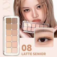 CLIO Pro Air 眼影盤 #08 Retro Latte 1 盤 7.2g，暖咖啡棕色啞光閃粉亮片全能眼影盤，輕盈不易掉粉、持久控腫，適合暖色調膚色秋季日常妝容 - 08 拿鐵復古 - 查看 6