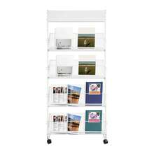 YUNRUX Zeitschriftenständer, Bodenstehender Zeitschriftenständer, Zeitschriftenständer mit Rädern - 1PC - Übersicht 1