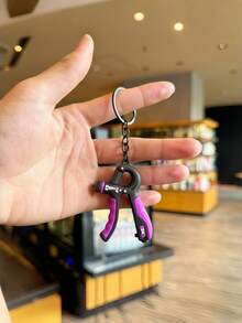 1pc Creative Mini Grip Strength Trainer Keychain, Novel Metal Alloy Key Ring Pendant, Suitable For Sports Enthusiasts, Fitness Experts, Fashion Backpack Decoration And Car Key Storage, Daily Carry Accessory - Multicolor - View 3