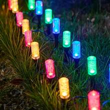 1PC Set Solar LED Bubble Stake String Lights, Multicolor Changing Waterproof IP54Outdoor Landscape Lamp, Decorative Lighting For Garden Lawn Patio Yard Pathway Holiday Party Solar‑Powered Bubble Column Stak - Bubble Column - View 9
