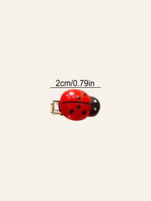 10pcs Cute Red Ladybug Hair Clips, Creative Fun Cartoon Mini Hair Clips, Girls' Hair Accessories - Multicolor - View 4