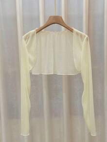 1PC 2026 Women's Summer Sun Protection Shawl Cover Up, Short Ice Silk Air Conditioning Cover-Up, Thin Camisole Vest, Versatile Layering Piece - Multicolor - View 5