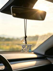1 pieza Adorno colgante para el interior del coche con letra de corona de aleación de diamante, decoración para el espejo retrovisor del coche, colgante decorativo para el interior del coche - Unitalla - Ver 31