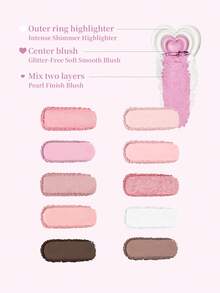 PERIPERA All Take Mood Like Palette #04 Cool Blush 1 盤，多功能冷調眼影腮紅打亮盤，冰感紫灰色調，適合橄欖色與冷色調膚色，日常旅行妝容與新手使用 - 04 冷調腮紅粉 - 查看 2
