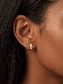 1 Pair 4-Prong Oval 0.5CT-2CT Diamond Earrings, Elegant Romantic Women's Earrings, High-Quality Birthday Gift/Anniversary Gift - Marquise Diamond Earrings - View 6