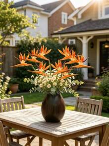 3pcs Artificial Paradise Bird, Artificial Flowers, Suitable For Home Decor, Garden Decor, Office Decor, Balcony Decor, Wedding Decor, Party Decor, Outdoor Decor, DIY Crafts, Desktop Decor, Spring Decor - Multicolor - View 4