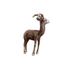 Vintage Brass Small Goat Figurine, Lucky Antelope Home Decor, Solid Antelope Goat Antique Ornament, Desktop Tea Pet Craft Decoration, Desktop Auspicious Mascot Decor, Suitable For Desk And Home Decoration - Brass - View 6