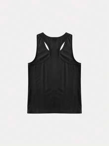 Norcotton Black Pure Cotton Tank Top Men's Sports Fitness Undershirt - Black - View 4