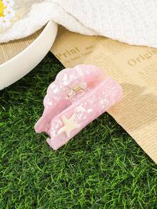 1Pc Ocean Style Shell Starfish Hair Claw, Beach Vacation Hair Claw Suitable For Beach/Vacation/Daily Wear - View 5