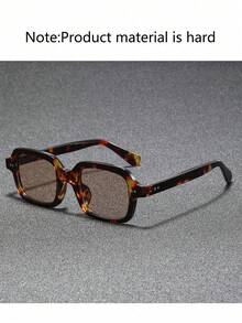 Visivana 1 Pair Men Retro Rectangular Versatile Fashion Glasses, Suitable For Outdoor, Cycling, Beach And Party Back To School Fashionable Preppy School Look - Multicolor - View 11