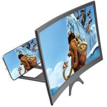 12-Inch/14-Inch L6 Curved Screen Mobile Phone Screen Magnifier, High-Definition Video Magnifier, Creative Desktop Stand, Wide Field Of View, High-Definition Projection, Low Radiation. - A - View 5