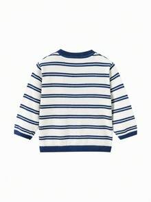 Balabala Kids Knitted Cardigan Sweater 2026 New Spring Autumn Soft Warm Button Up Boys Girls Cute School Layering Outfit - Blue Tint - View 2