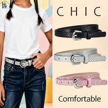 KBHAZ 3-Piece Children's New Glossy PU Leather Belt Set, Suitable For Jeans And Skirts, A Great Children's Gift, Belt, Belts - 3Pcs - View 2