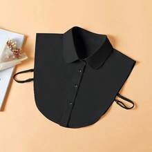 1pc Women's Fashion Solid Color Casual Shawl Collar Fake Collar Daily Accessory - White - View 7