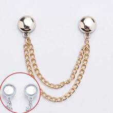 2/4/6/8/10 Pairs Magnetic Edge Clips, Detachable Cardigan Fasteners, No Nails Or Sewing Required, Metal Clips For Tightening And Shortening Pant Legs And Cuffs - A - View 6