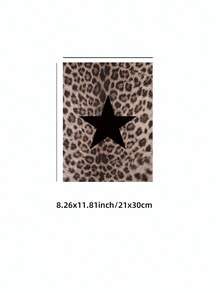 1pc Frameless Leopard Star Digital Print Y2K Aesthetic Apartment Poster Maximalist Room Decor Cheetah Printable Wall Art Aesthetic Apartment Living Room Bedroom Back To School Funky Posters Dorm Essentials - Fashionable Leopard Print - View 11
