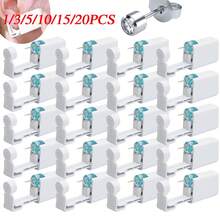 1/3/5/10/20PCS Disposable Ear Piercing Gun Kit Built-In Stainless Steel Earrings Stud Self Ear Piercing Kit - Second Generation Ear Piercing Device_silver White Diamond - View 2