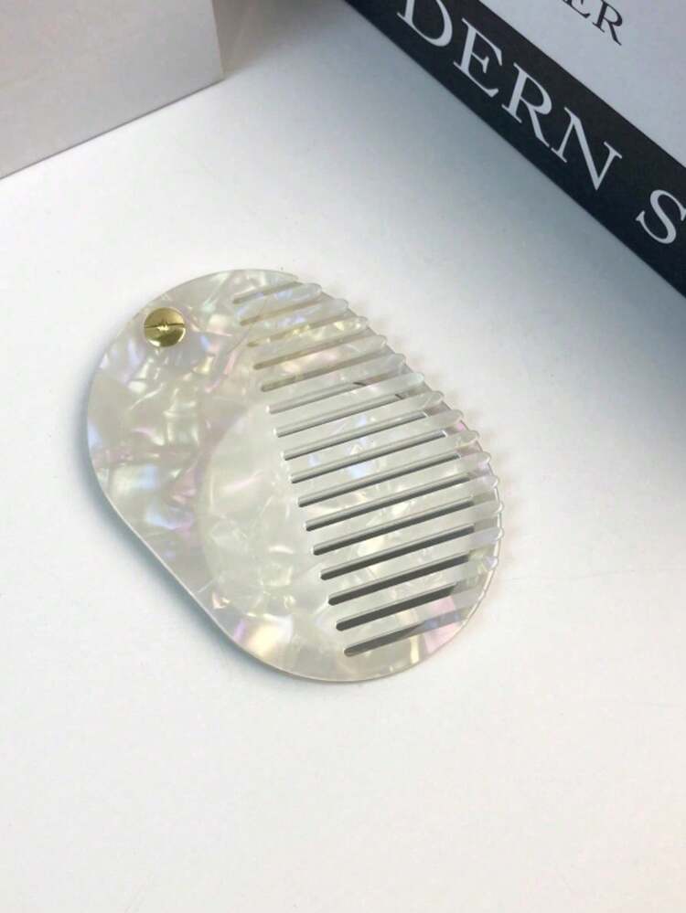1件多功能鏡梳，可翻轉多用途韓式豹紋鏡梳，防靜電 - 彩色 - 查看 14