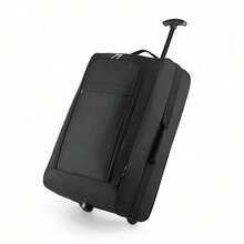 Bagaglio a mano piccolo, bagaglio leggero, valigia trolley morbida con due ruote, valigia da cabina per uomo e donna, adatta per viaggi di lavoro e vacanze - nero - Visualizzare 1