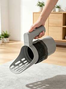 Detachable Large Capacity Cat Litter Scoop, Integrated Plastic Cat Litter Scoop With Portable Handle And Trash Bag, Waste Collection Box, Integrated Cat Litter Scoop Set, Pet Waste Scoop With Detachable Trash Bag, Durable Cat Cleaning Tool - Multicolor - View 6