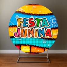 Round Party Panel Easy Dress 1.50m June Party Arraiá - FJN163 - View 2