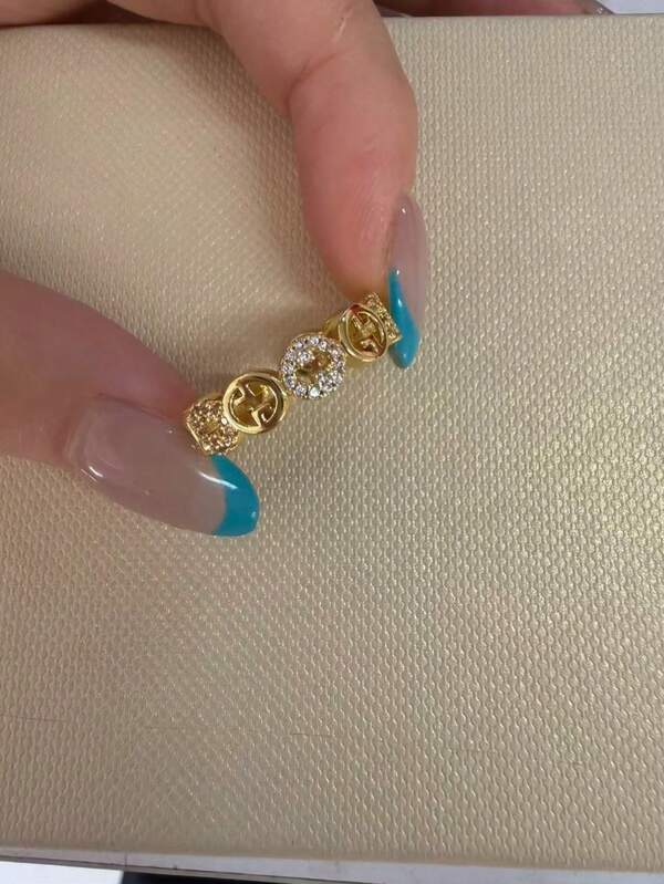 New Zirconia Adjustable Ring For Women, Light Luxury Niche Design, Exquisite Fashionable Versatile Hand Accessory