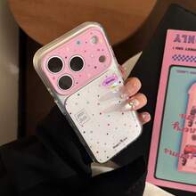 GUCADI Funda de teléfono estilo americano con polvo dorado transparente y cielo estrellado, pequeña estrella chapada, compatible con iPhone 17pm, 16, 14 transparente, graffiti personalizado Y2K con estrellas coloridas 15, protección de cobertura completa, personalizada, creativa, estilo geométrico, minimalista, fresca, estilo de bloques de color, nicho, estilo Ins. - Multicolor - Ver 5